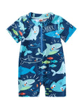 Boys shark print swim suite