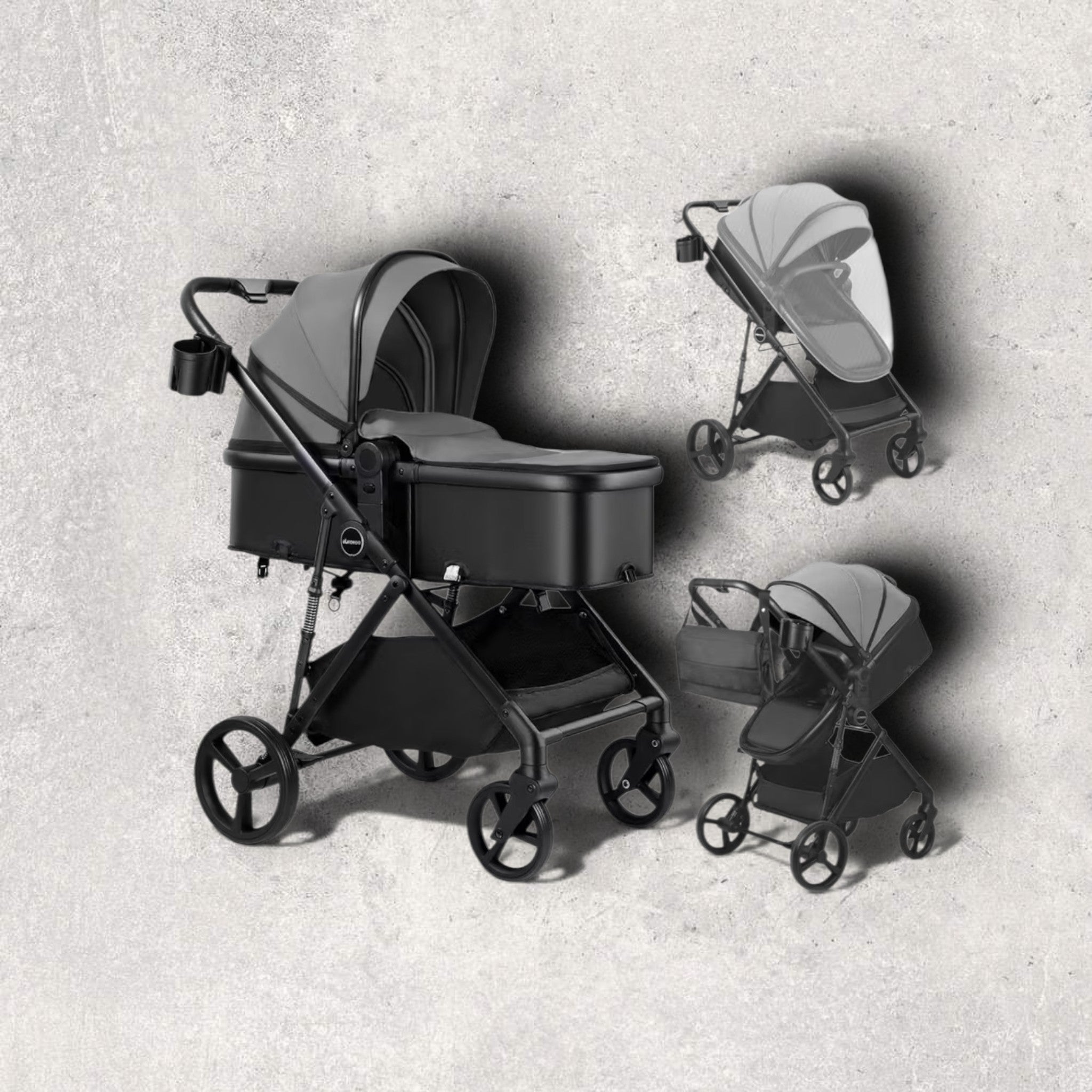 2 in 1 stroller foldable newborn reversible seat