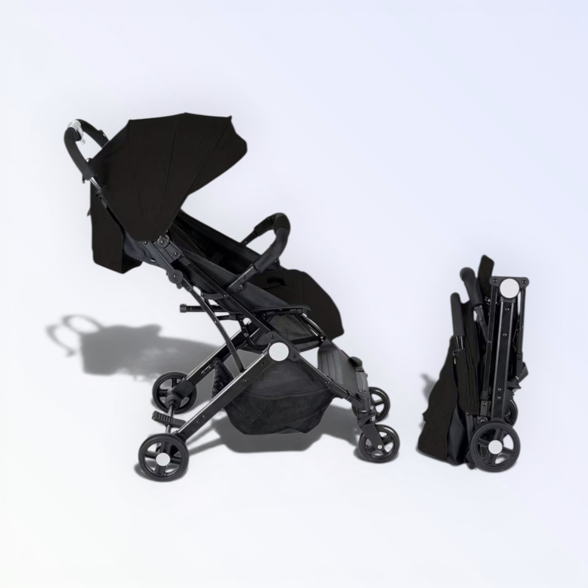 Travel pram lightweight 5 point harness