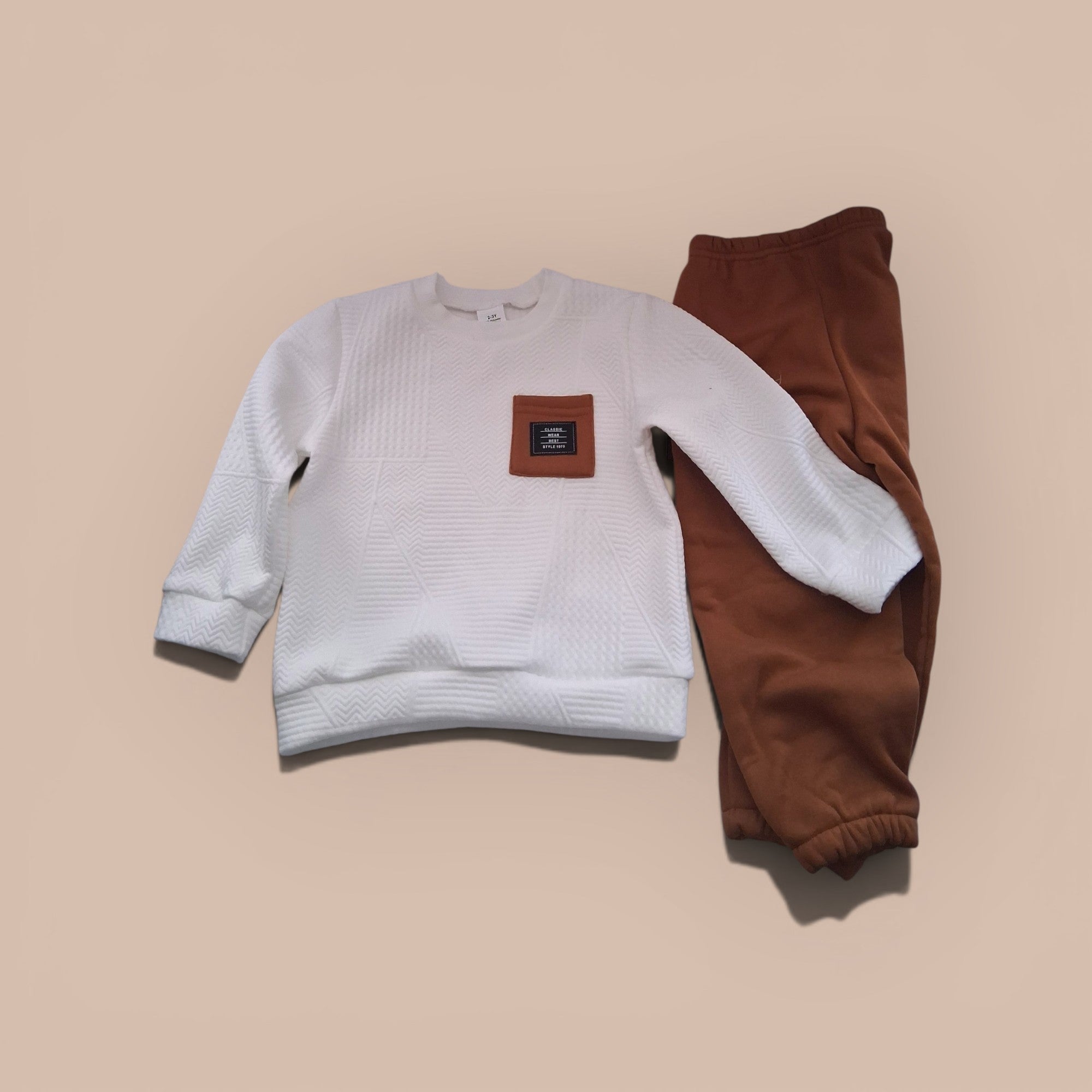 Boys Casual long sleeve & pants set  2-3 yrs