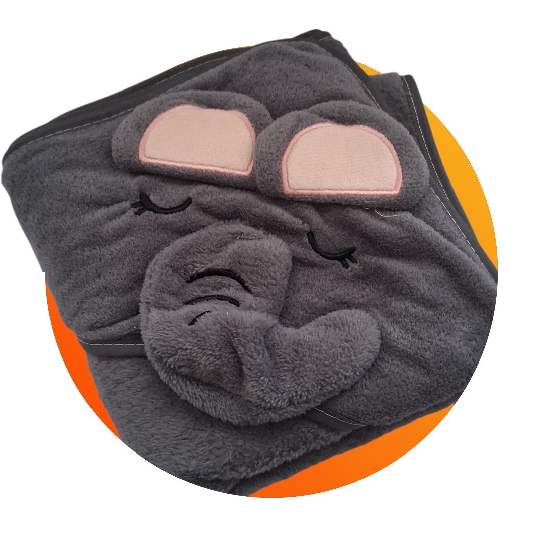 Microfiber dry robe elephant print