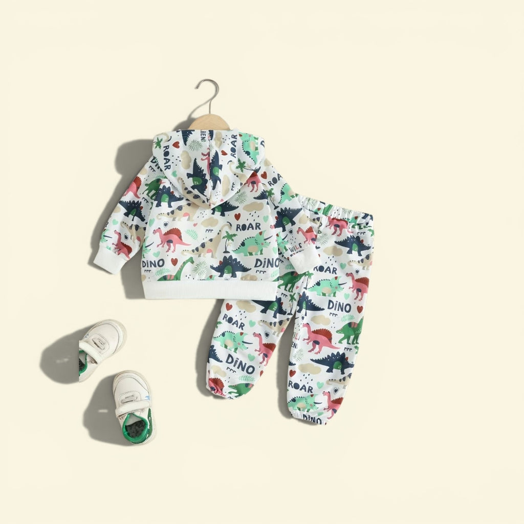 Boys dino hoodie set