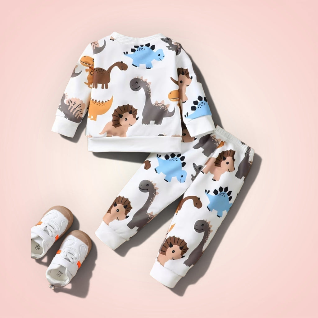 Boys dino print set