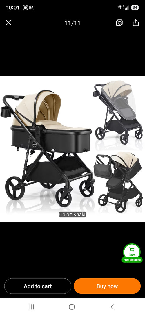 2 in 1 stroller foldable newborn stroller with reversible seat