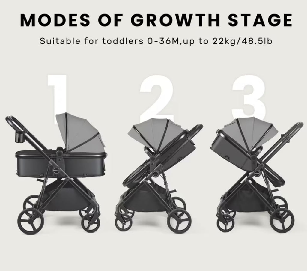 2 in 1 stroller foldable newborn reversible seat